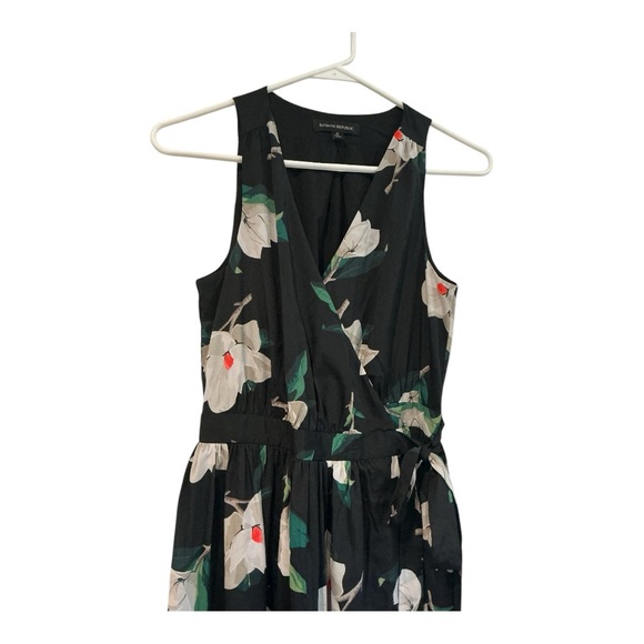 Banana Republic Floral Wrap Maxi Dress Black Multi Size 0 - Picture 7 of 7